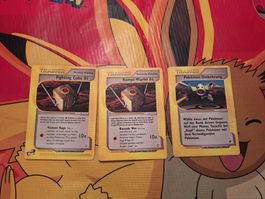 3 Pokemon Karten Trainer Karten gebraucht guter Zustand