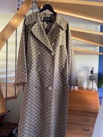 ESCADA Luxuriöser Trenchcoat beige Monogramm