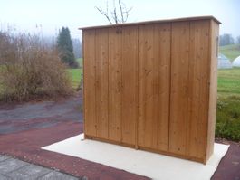 4 türiger Kiefernholzschrank natur 251x223cm