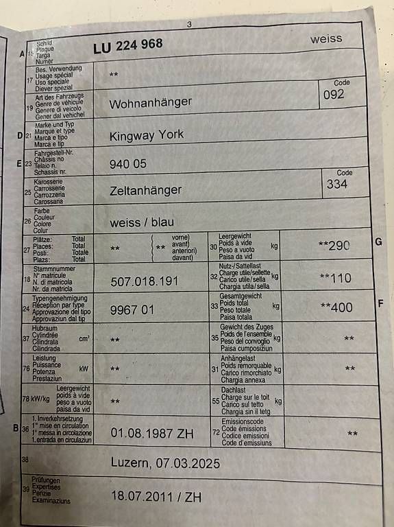 Anhänger: Zeltanhänger Anhänger  – Gebraucht aus Lausen von Gjuliana4 3