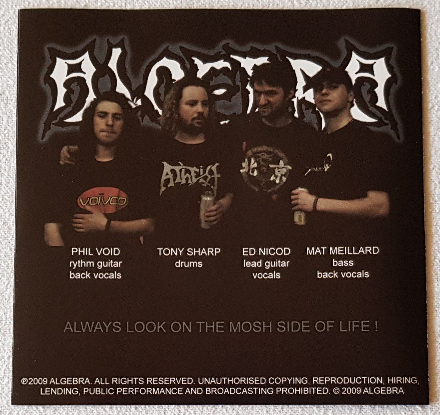 CD: Algebra - Procreation - CD - 2009 - Switzerland First Press – Usato da Uster venduto da Zardodel 5