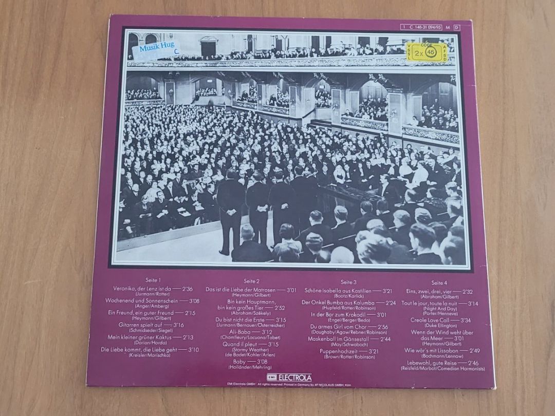 Dischi in vinile: DLP  Comedian Harmonists – Usato da Martigny venduto da MZ-67 2
