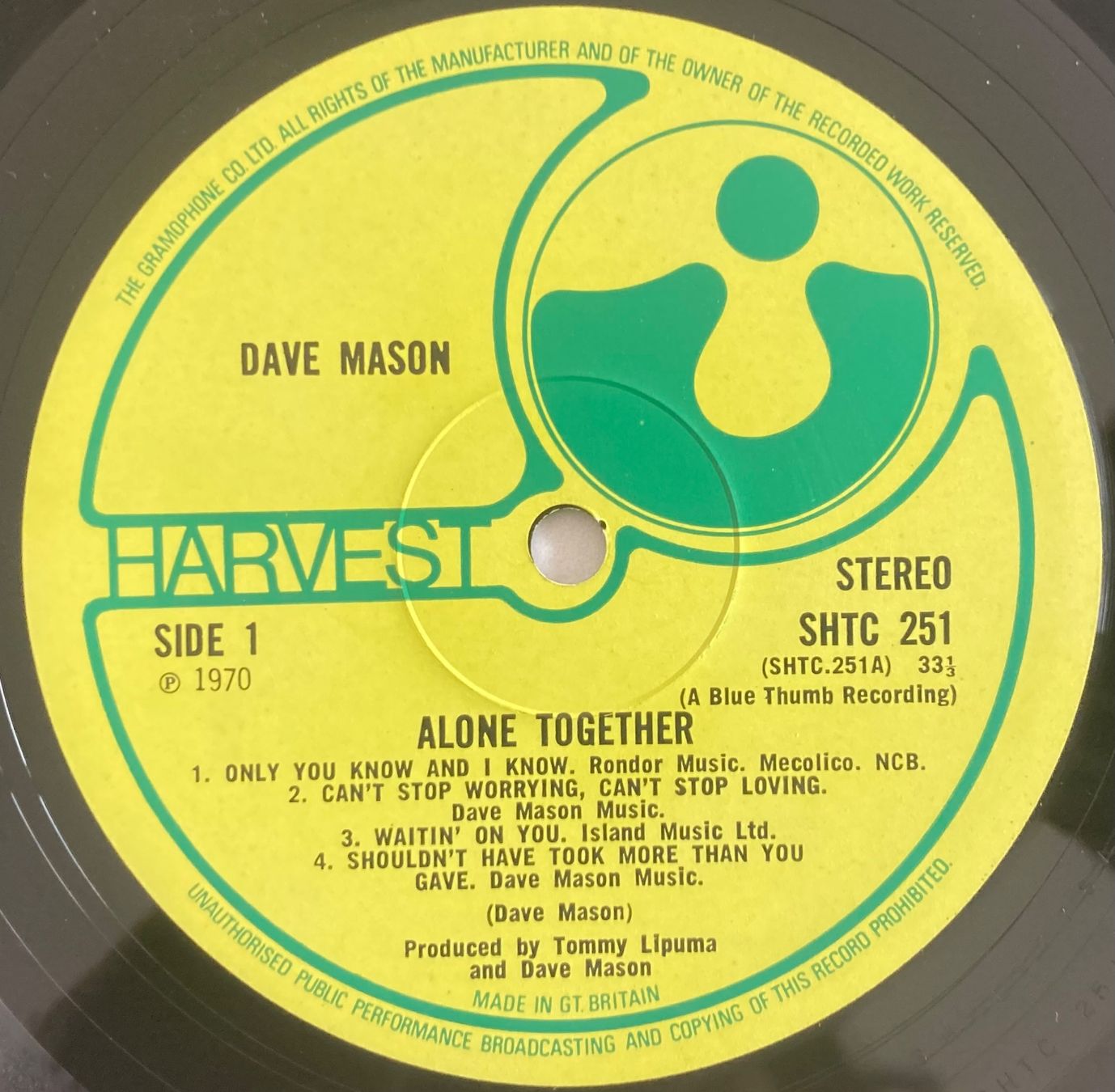 Dischi in vinile: FLEETWOOD MAC / DAVE MASON - ALONE TOGETHER – Usato da Poliez-Pittet venduto da Newtown-Records 4