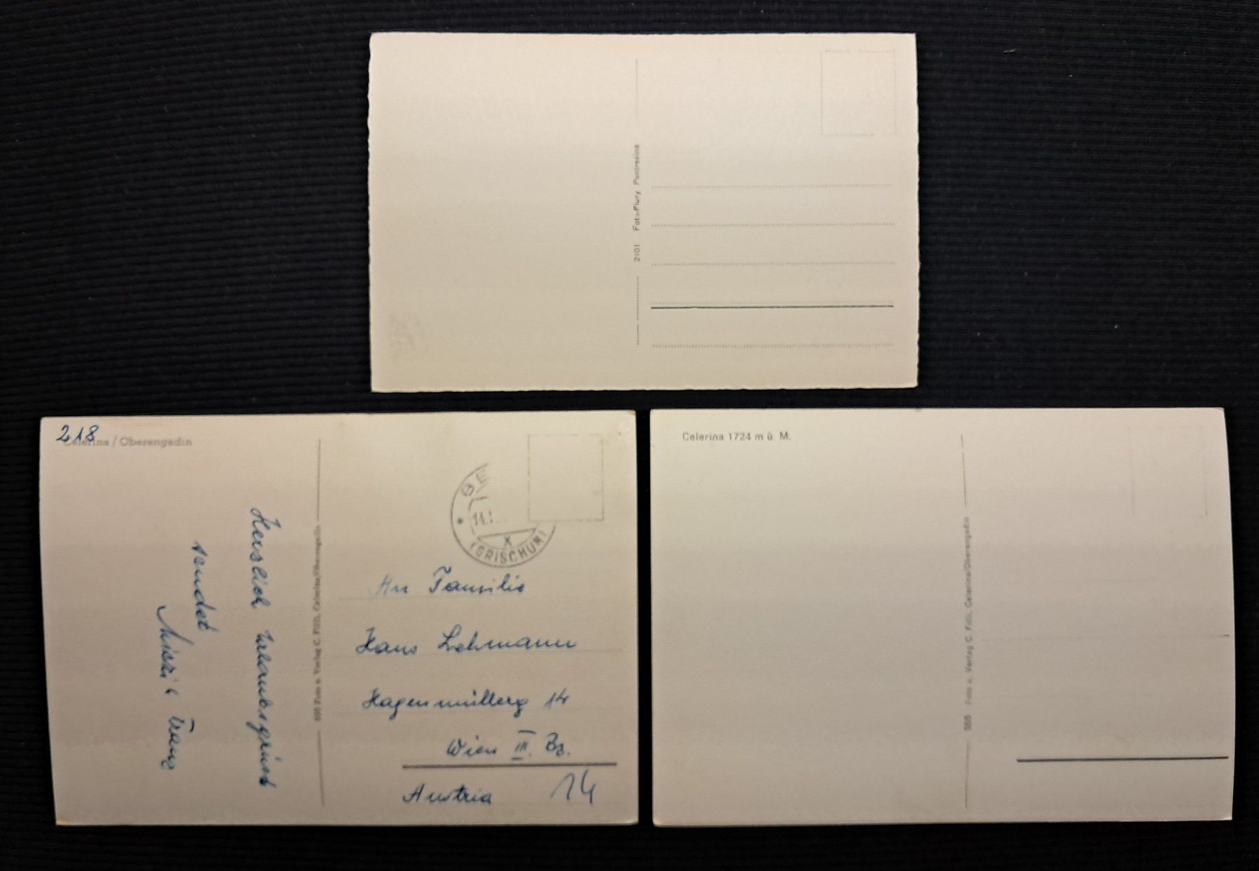Cartoline postali: 3 AK CELERINA – Usato da Ponto Valentino venduto da giorgia06 1