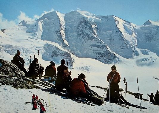 Cartoline postali: PONTRESINA Diavolezza Touren-Ski-Läufer – Nuovo (secondo la descrizione) da Jona venduto da philajona