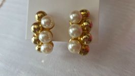 Ohrclips Vintage Style goldfarben 80 Jahre? Modeschmuck
