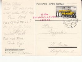 Sonderstempel A. 329 Philatelistenverein Luzern 1942