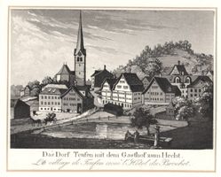 Teufen von Isenring um 1835 sehr selten