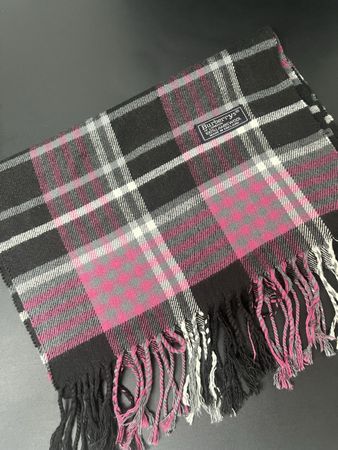 Écharpe Burberry authentique carreaux noir rose
