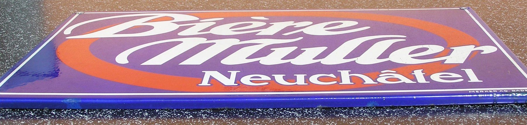 Insegne: EMAILSCHILD BIERE MULLER NEUCHATEL – Usato da Grenchen venduto da Antique-hunter 9