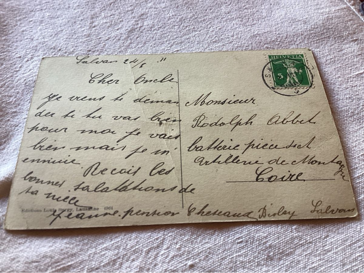 Cartoline postali: Biolley/ salvan 1911 – Difettoso da Luc (Ayent) venduto da Rebouille 1
