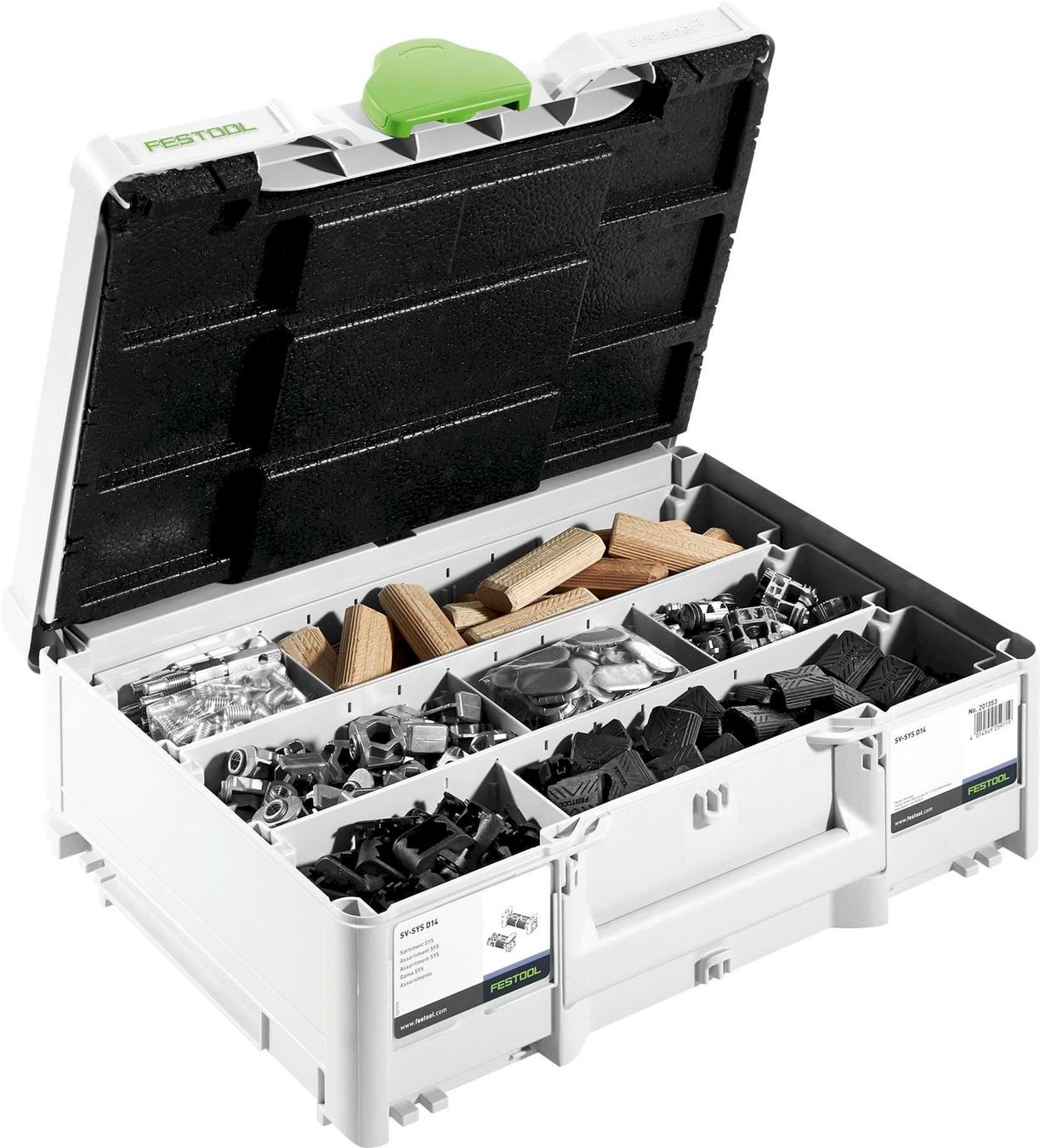 Tutti gli attrezzi: Festool SV-SYS D14 DOMINO Verbinder Satz – Nuovo e nell'imballaggio originale da Bottighofen venduto da zaap 1