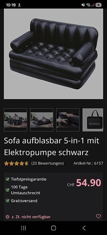 Divani: Aufblasbares Sofa – Usato da Holziken venduto da m_t_lgh8