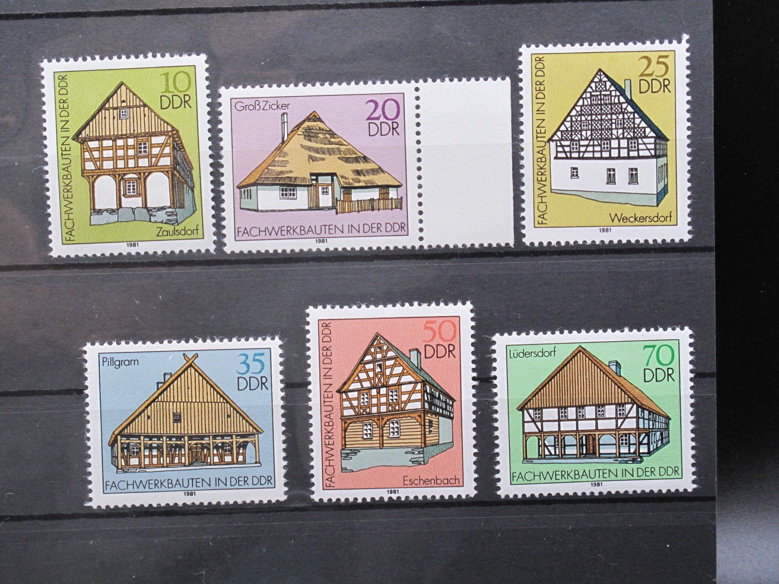 Tutti i francobolli: DDR 1981 Fachwekbauten II ** – Usato da Wil SG venduto da fva01
