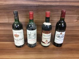 Alter oder antiker Rotwein Bordeaux Rioja und andere
