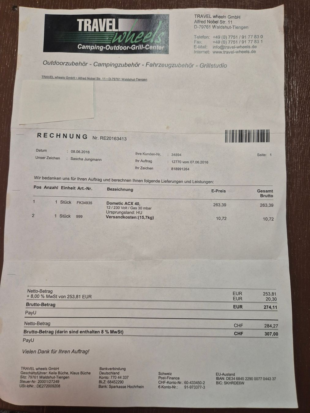 Dometic Frigoriferi & Refrigeratori: Dometic Gas, 12 volt / 230 volt Kühlschrank – Usato da Binz venduto da Ypsdryl 6