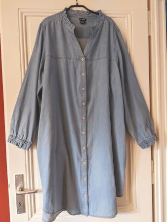 EVANS : Robe-chemise en jean bleu clair 3XL