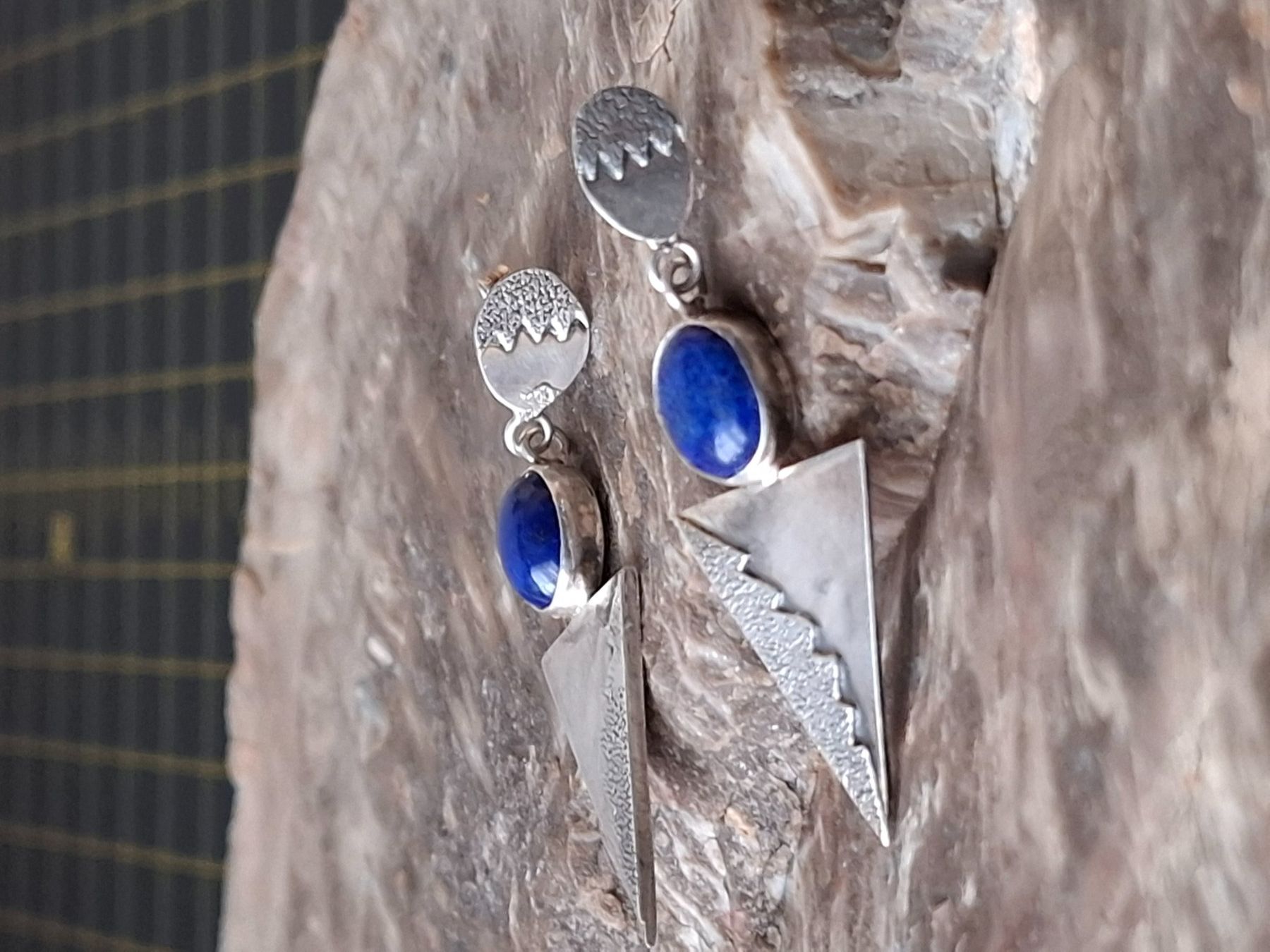 Orecchini pendenti & Orecchini a lobo: Ohrstecker mit Lapislazuli Cabochon S 925 – Usato da Zwieselberg venduto da Halifaxmendusli 5