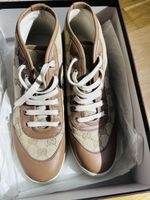 Gucci high top sneakers beige leather size 40 like new 