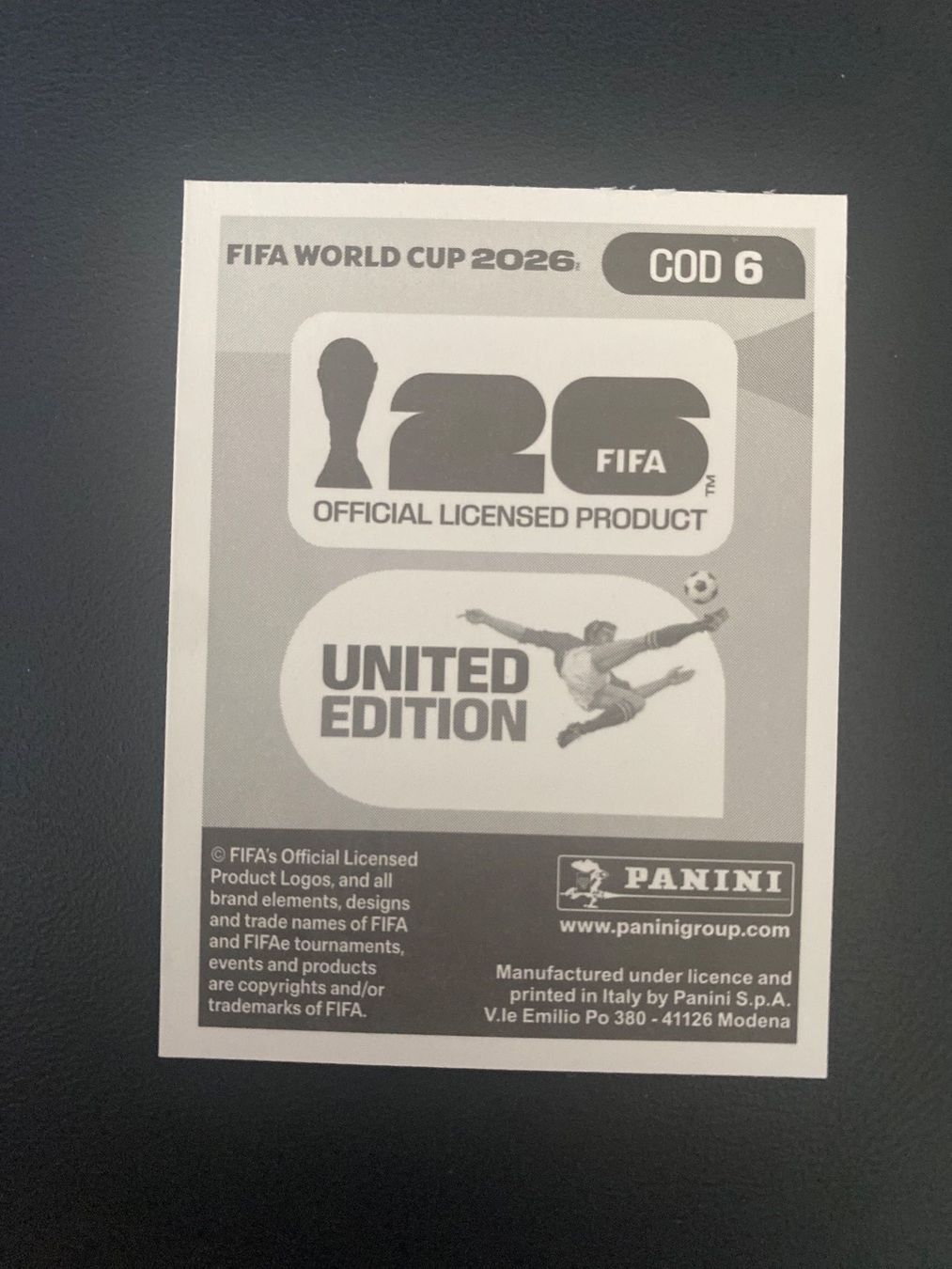 Panini Sammelbilder & Trading cards: Panini FIFA World Cup Sticker COD 6 – Neu (gemäss Beschreibung) aus Glattbrugg von riseca 1