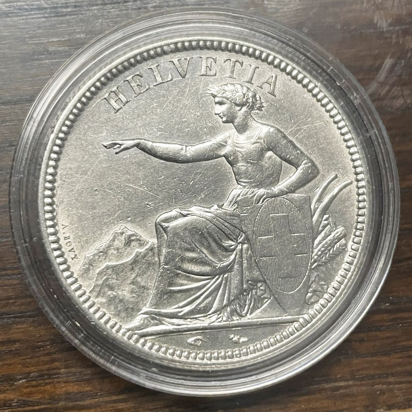 Tutti le monete: 5 Francs Helvetia assise 1850 – Usato da Martigny venduto da Numis-World 1