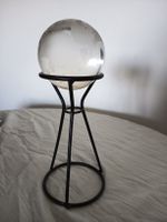 Deko Globus aus Glas mit schwarzem Metallständer gebraucht 