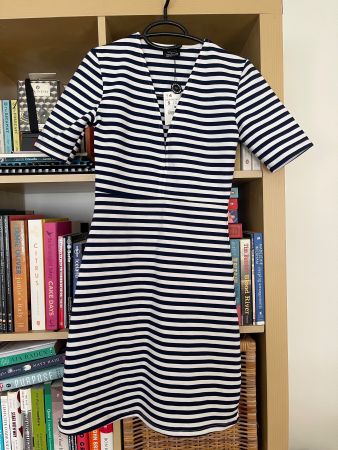 Zara, New striped dress, blue & white, size small