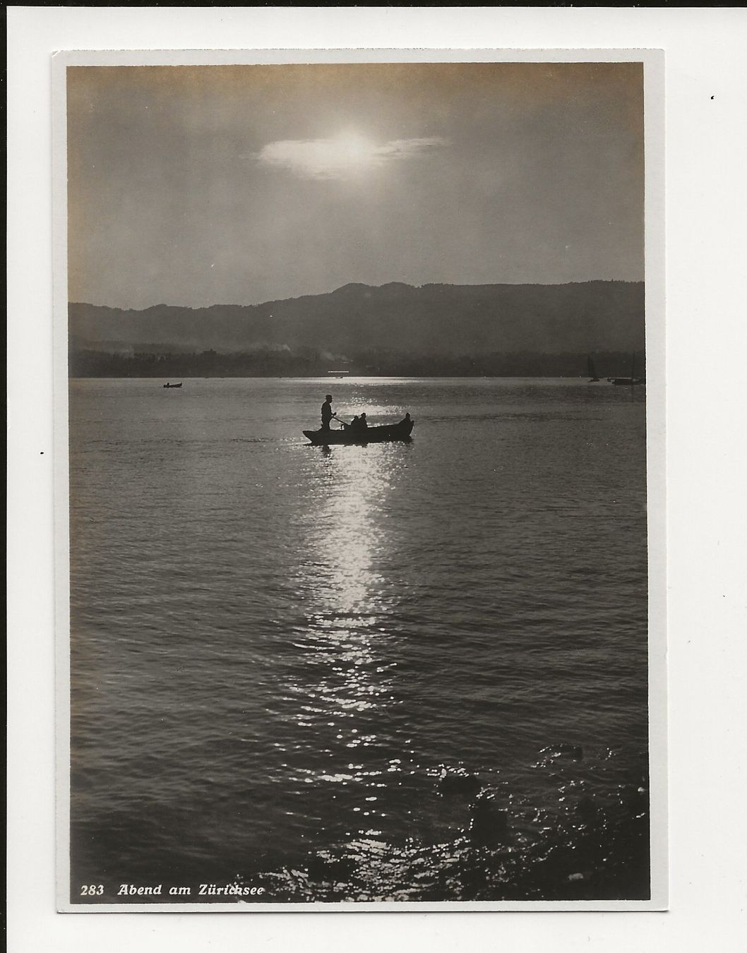 Cartoline postali: AK ca.1935 Abend am Zürichsee – Usato da Greifensee venduto da 315WDO
