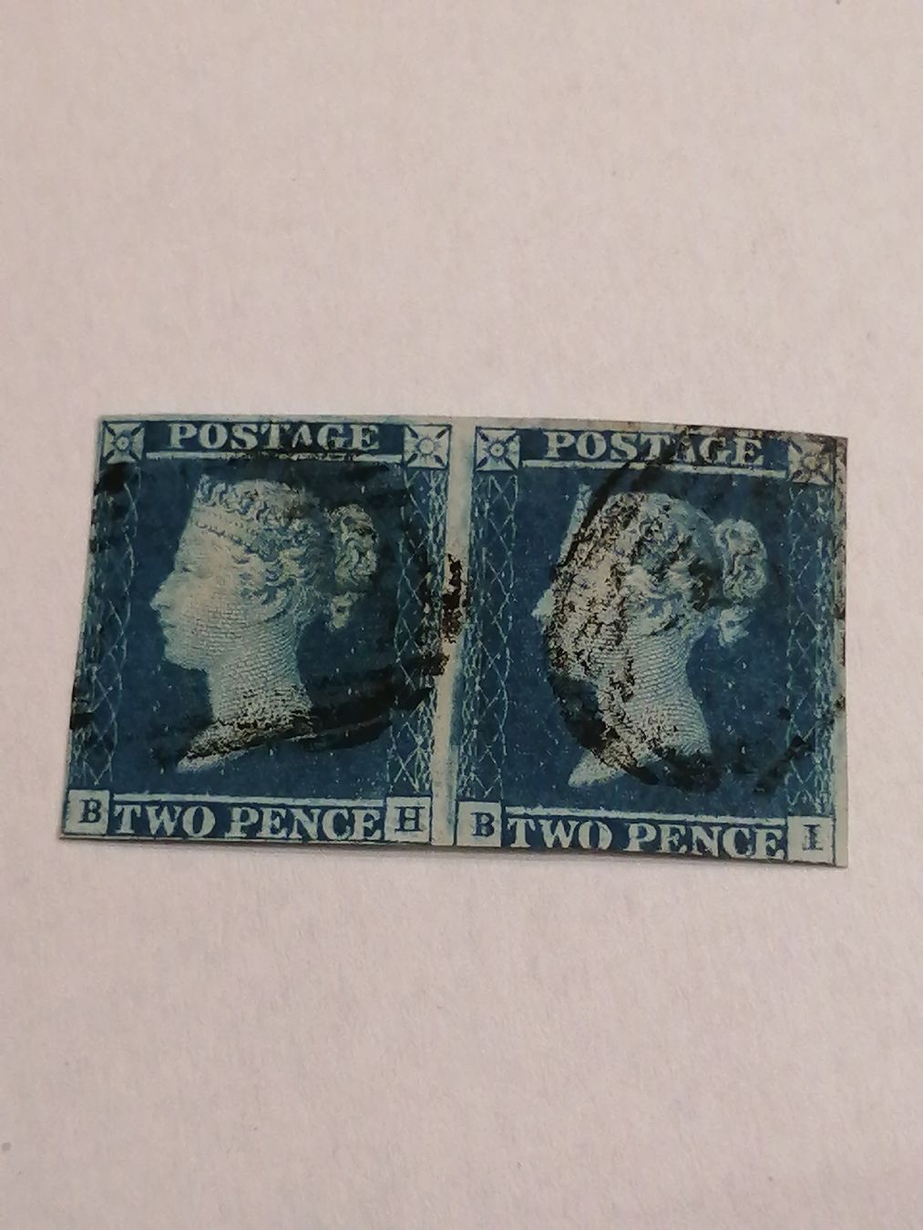 Tutti i francobolli: Two Pence Blue 1841, Platte 3, Paar  – Usato da Happerswil venduto da tschergi