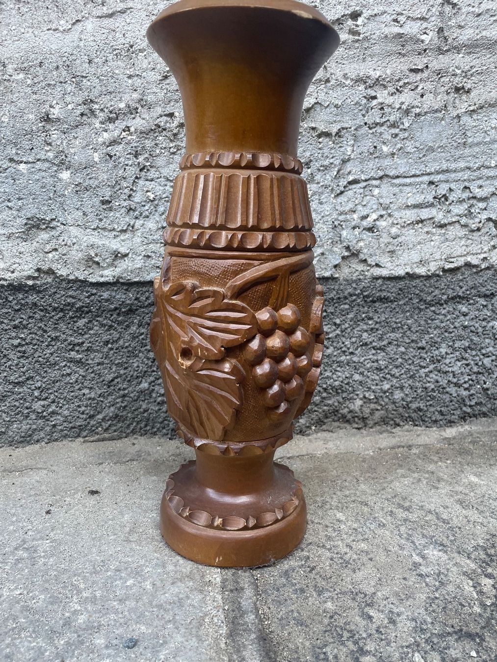 Vasi & Recipienti: Grosse Vase aus Holz H 40cm - Trauben – Usato da Minusio venduto da Pink222 6