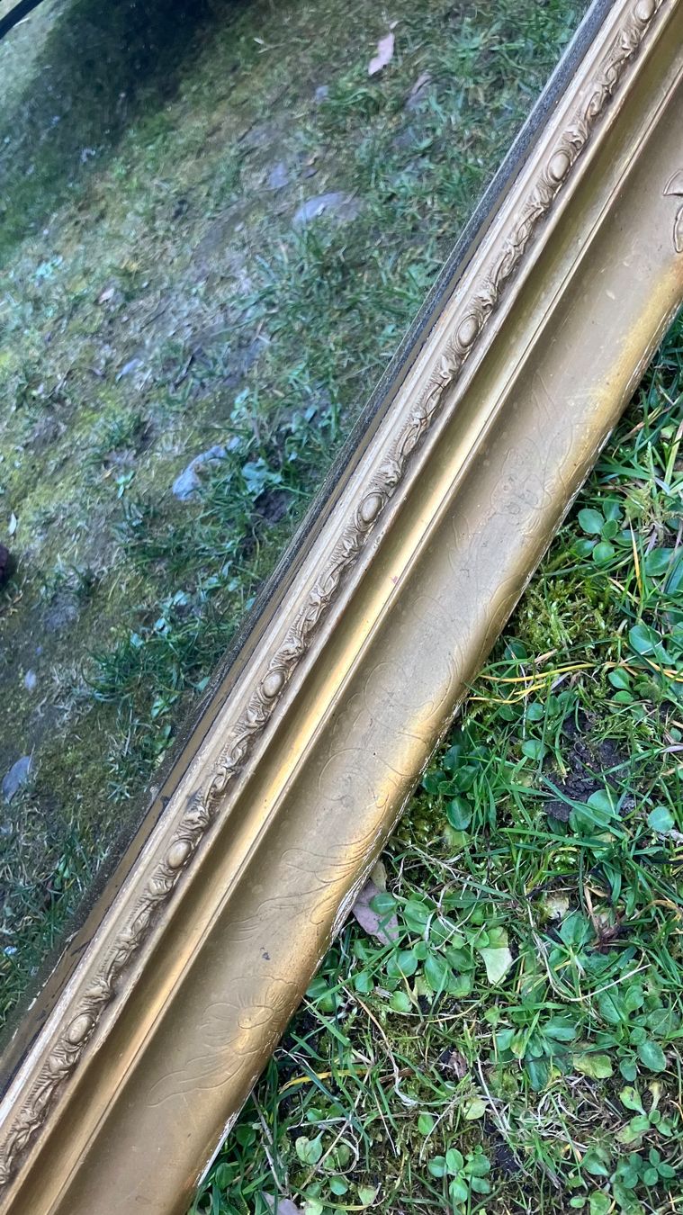 Specchi: Miroir doré feuille Gold Spiegel – Usato da St-Cierges venduto da LeRegain 8