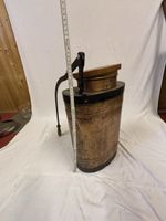 Alte Kupferspritze, Holzdeckel, Vintage Deko!