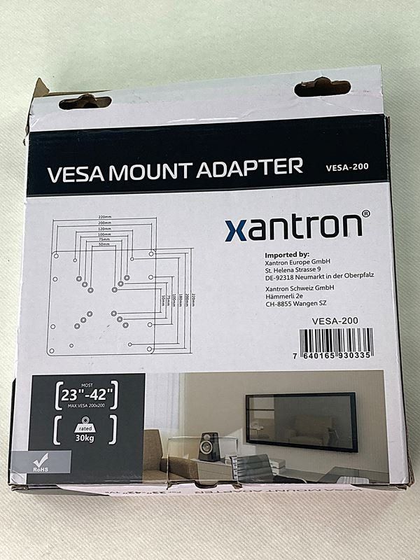 Fixations: XANTRON | VESA ADAPTER | Schwarz | For 23"-42" TVs – Neuf (Voir description) à Wittenbach par Restwert_St-Gallen 4