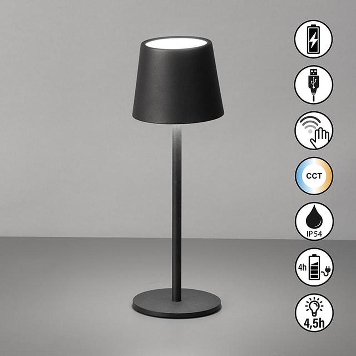Lampade: LED Aussen Tischleuchte, Akku 28 cm Höhe – Nuovo (secondo la descrizione) da Kreuzlingen venduto da Smart-Light