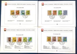 1973-76/ Pro Juventute Sammelblätter Pflanzen und Fruchten