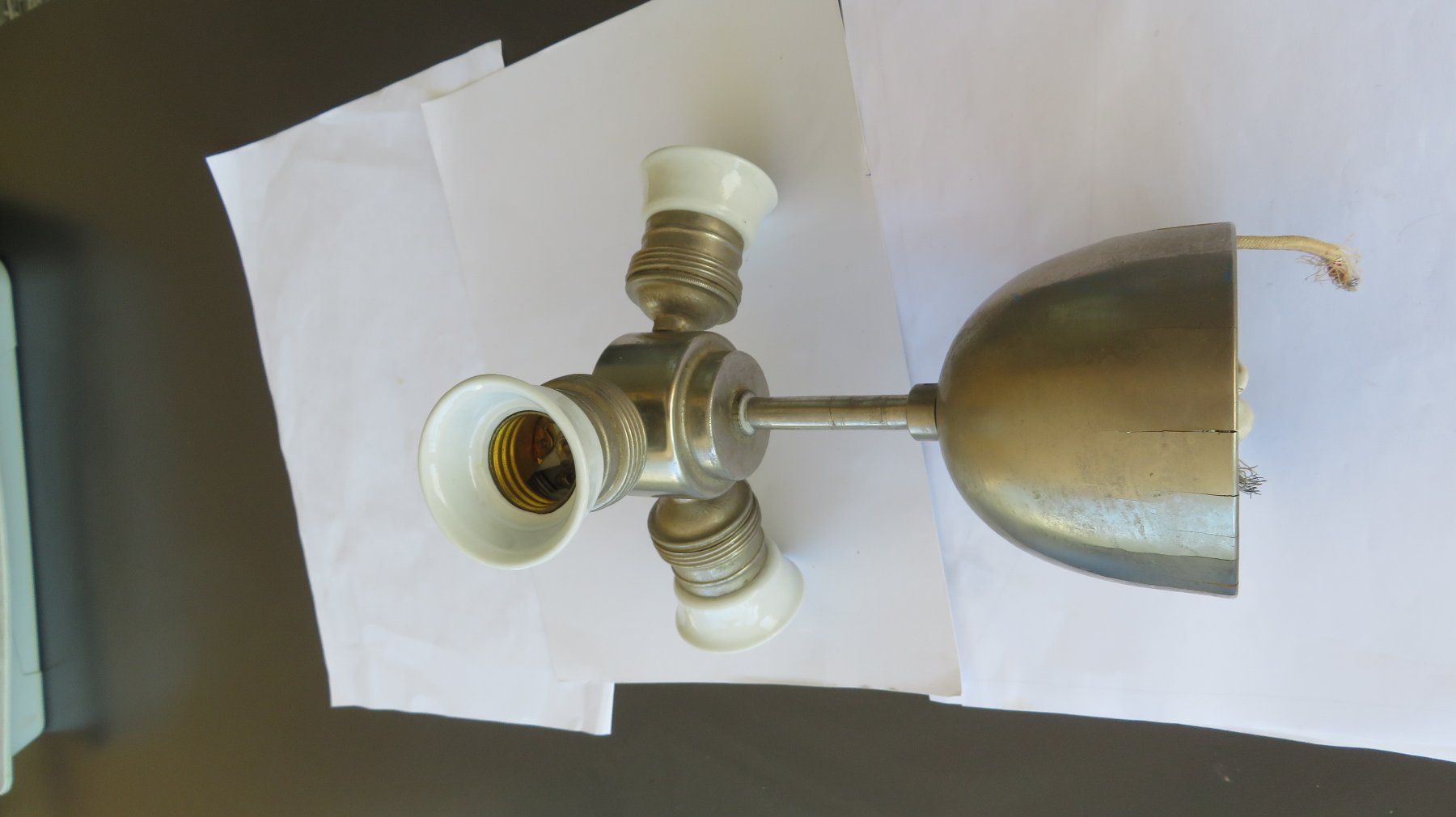 Lampadari & plafoniere: Deckenlampe antik 3-armig metall – Usato da Wetzikon ZH venduto da morda1954