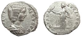JULIA DOMNA silver denarius (211-217 AD). Diana Lucifera