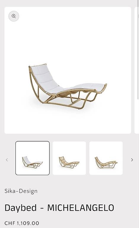 Sedie a sdraio: Daybed Michelangelo von Sika-Design – Usato da Neerach venduto da dom_zk5x 4