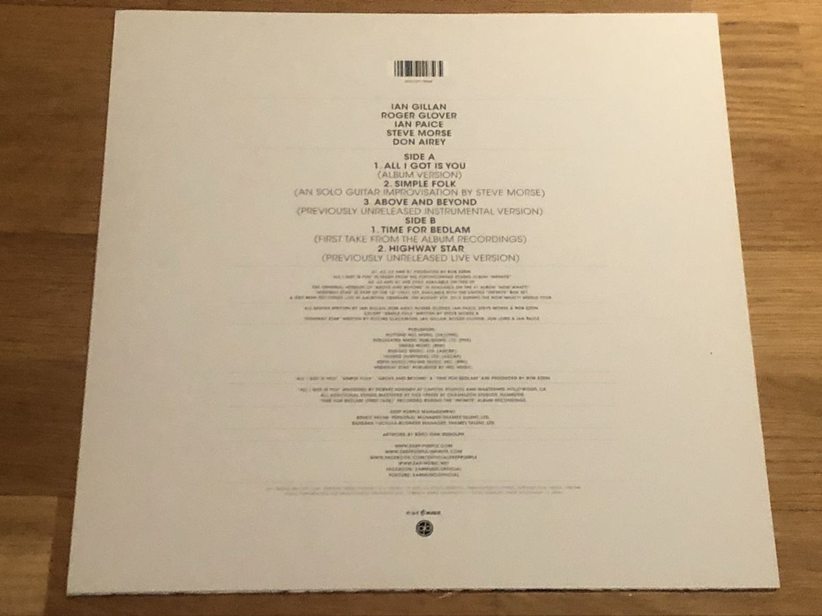 Dischi in vinile: Deep Purple. 2017. all i got is you – Usato da Faulensee venduto da Mizuno06 1