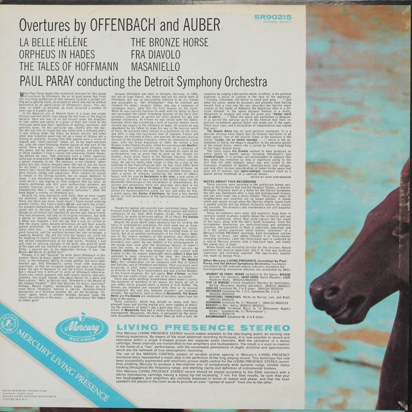 Dischi in vinile: Mercury SR 90215 / Overtures / Offenbach / Auber – Usato da Brunnen venduto da Techfreak1 1