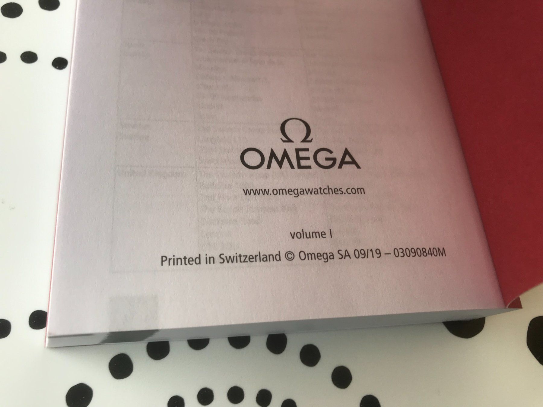 Documenti: OMEGA ORIGINAL - OPERATING INSTRUCTIONS - EDITION 09/2019 ! – Nuovo (secondo la descrizione) da Epalinges venduto da dream-watch 6