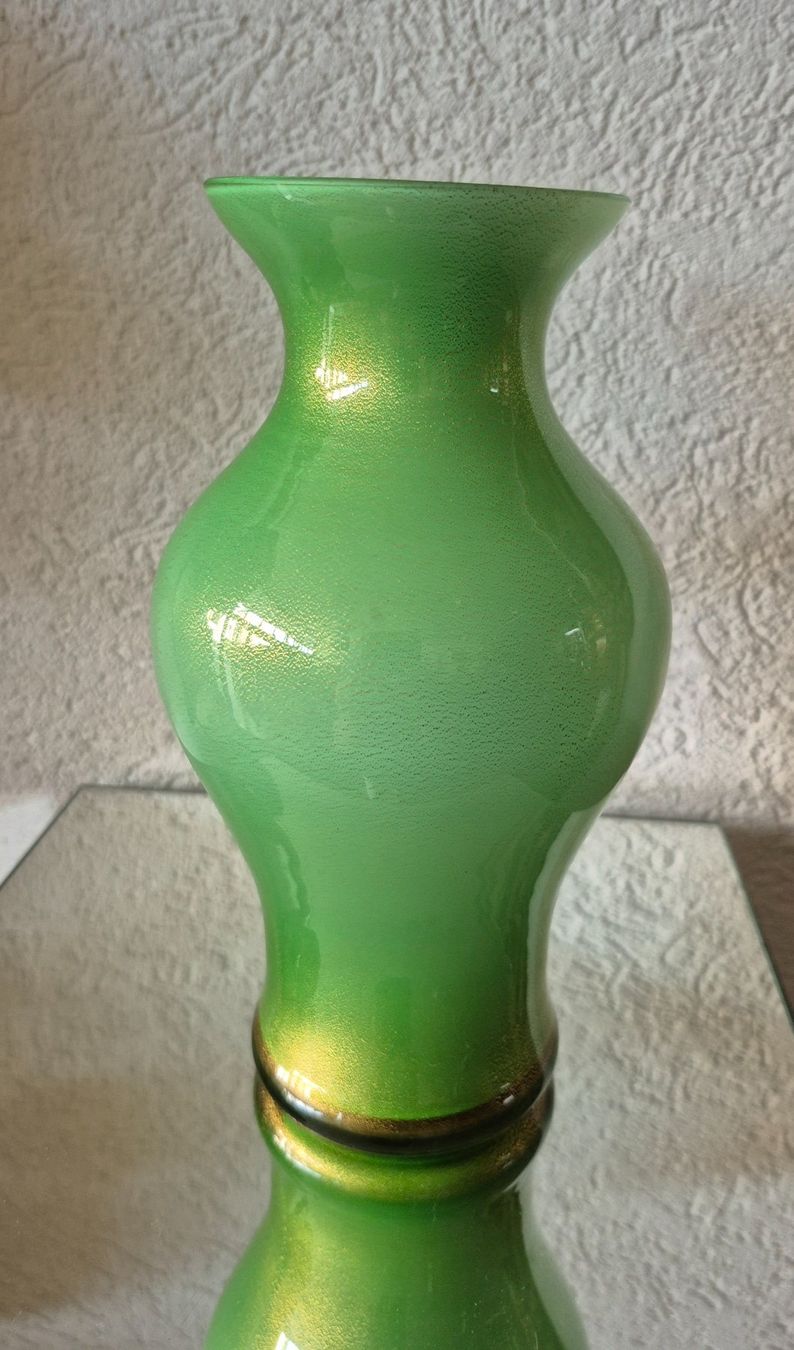 Murano Vase & Récipients: Schöne Murano Vase mit echtem Goldstaub – D'occasion à Genève par antade 1