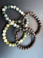 Armband Steinperlen Naturtöne 4 Stück - Neu