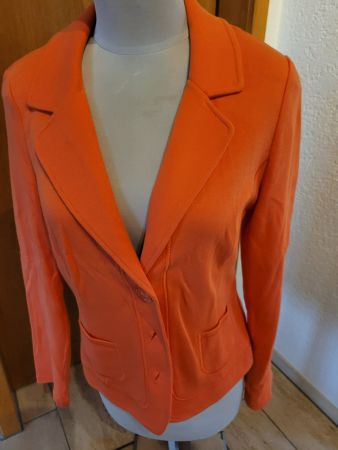 FRANK WALDER, Jersey-Blazer, Gr. 38, BW, orange/rot