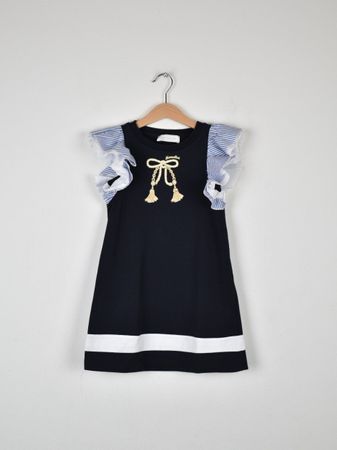 Monnalisa Kleid, Baumwoll-Jersey, Gr.116, blau