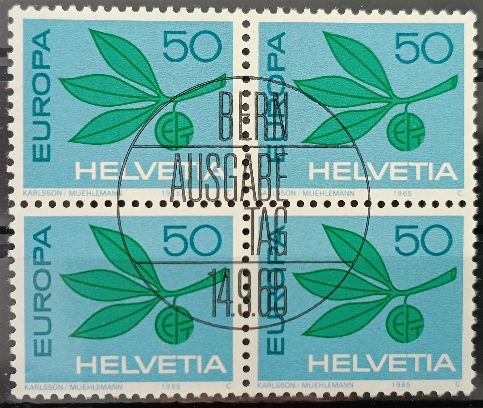Tutti i francobolli: 1965 Europamarken Viererblock ET – Usato da Dübendorf venduto da goeggi79