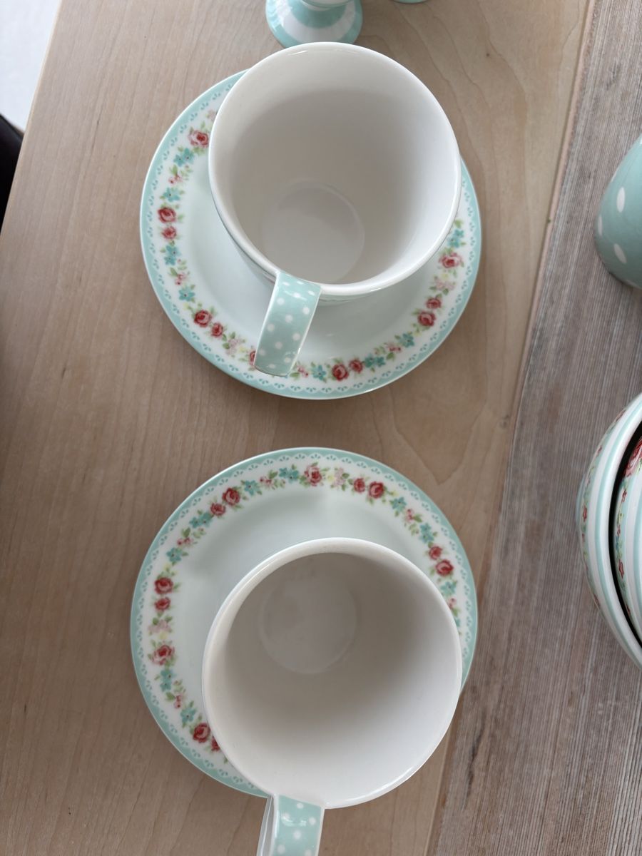 Greengate Set di piatti: GreenGate Geschirr Set türkis – Usato da Winterthur venduto da Rahelsu 4