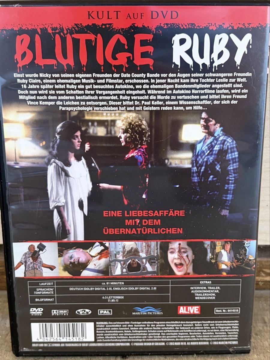 Tutti i DVDs: BLUTIGE RUBY - Der Geist des Todes (1977) - Uncut/Remastered – Usato da Inkwil venduto da RetrOhyeah_Schweiz 1