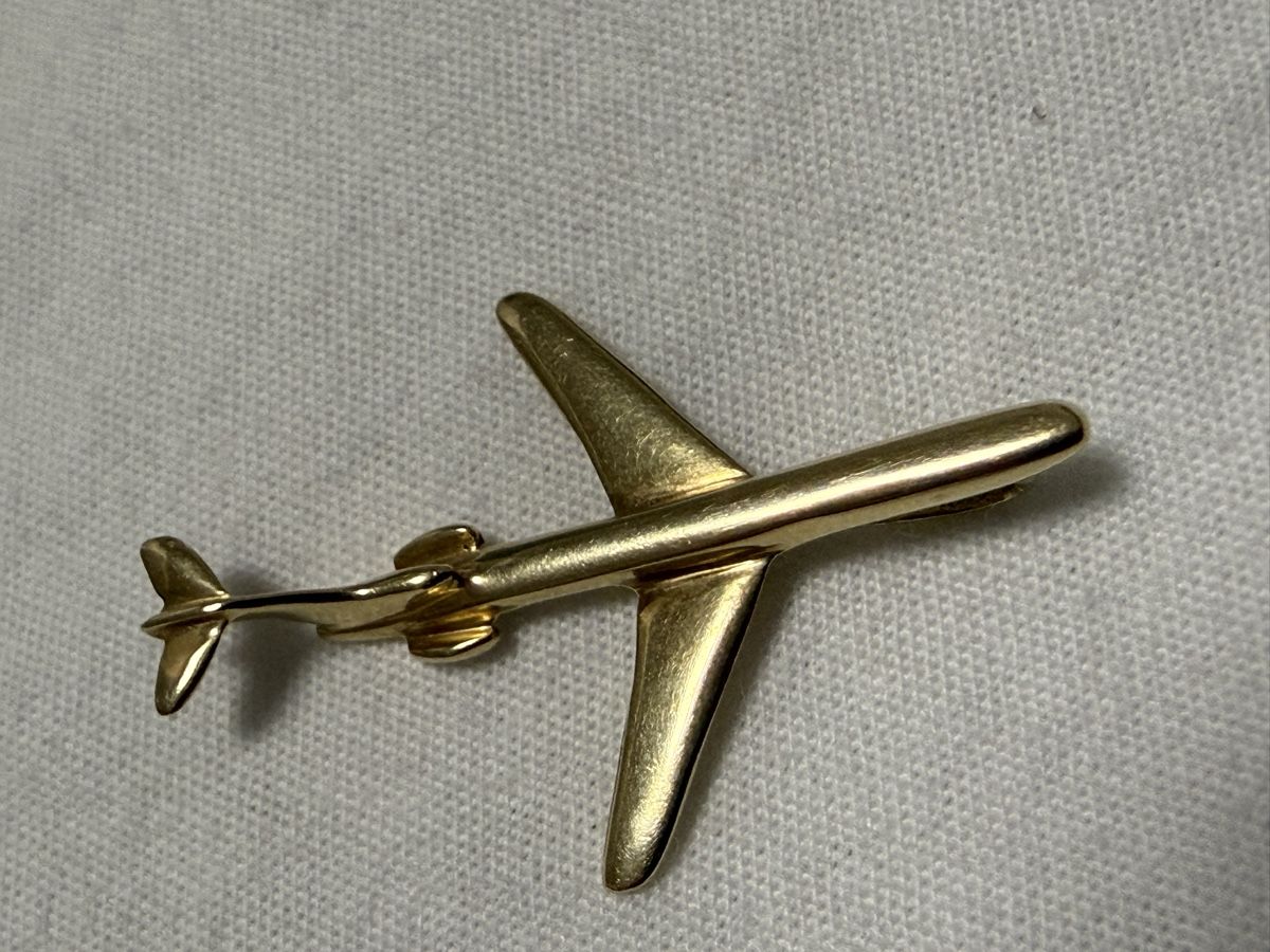 Anhänger: Flugzeug Anhänger Gold 14k – Gebraucht aus Oberhof von RealStone 4