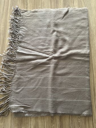 H&M Winterschal, beige gestreift, neuwertig
